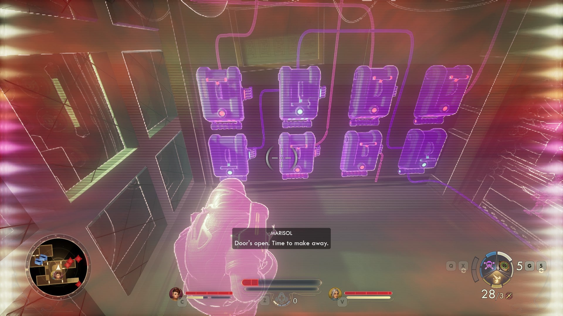 Using a gadget to see through walls and observe electrical panels in The Outer Worlds 2. - 5