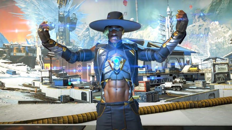 Apex Legends' Seer on World’s Edge about to throw some cool tiny drones at the camera.