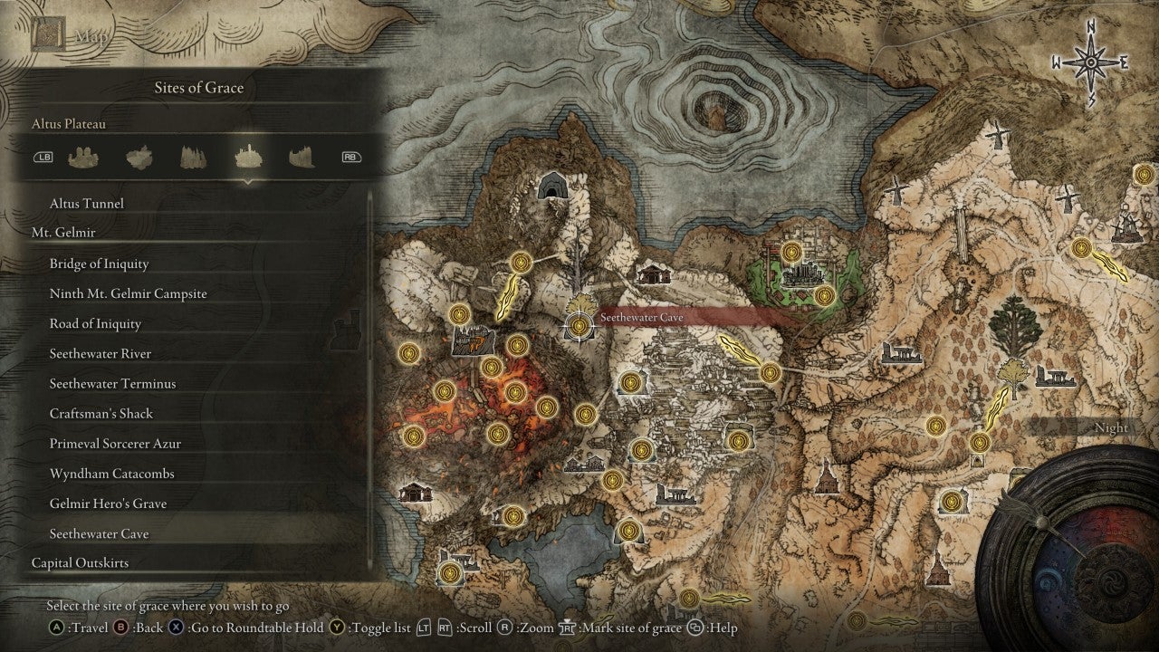 Seethewater Cave Grace in Elden Ring