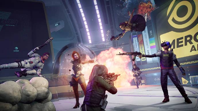 Some characters battling in Hyenas.