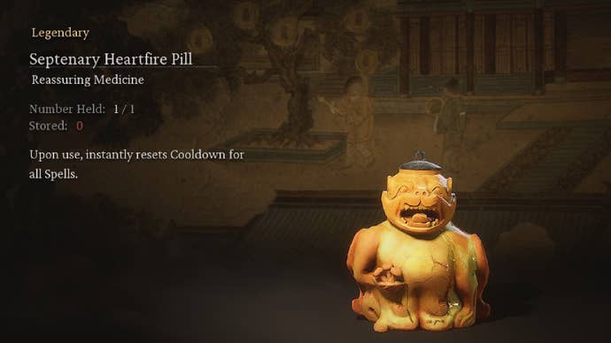 The Septenary Heartfire Pill in Black Myth: Wukong.