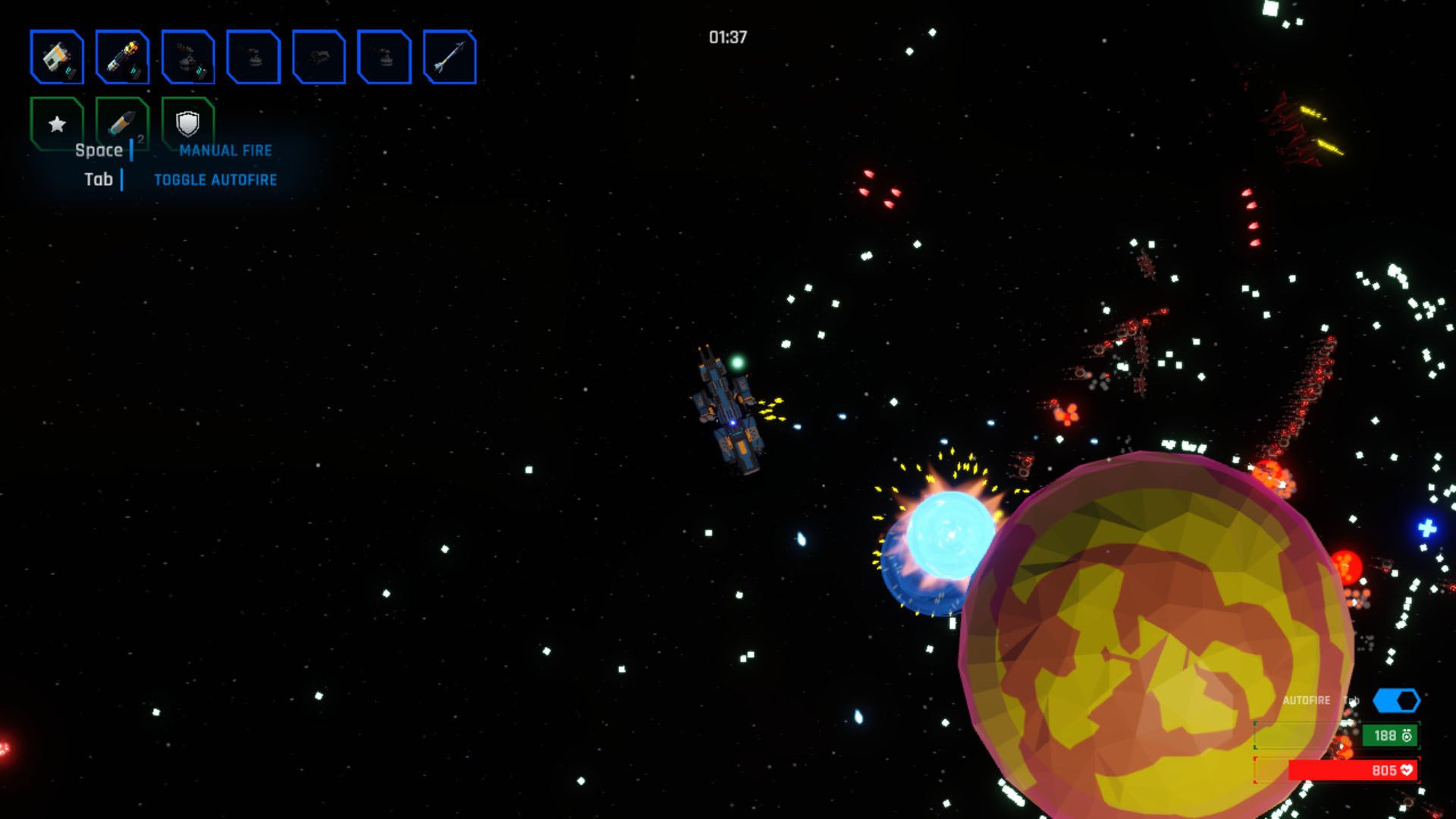Drones and ships are pulled into a planets gravity well in Seven Suns of Orion
