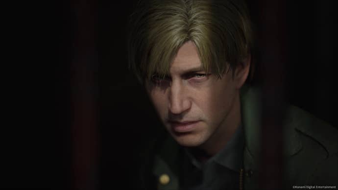 James Sunderland's facial expression is shown in the Silent Hill 2 remake
