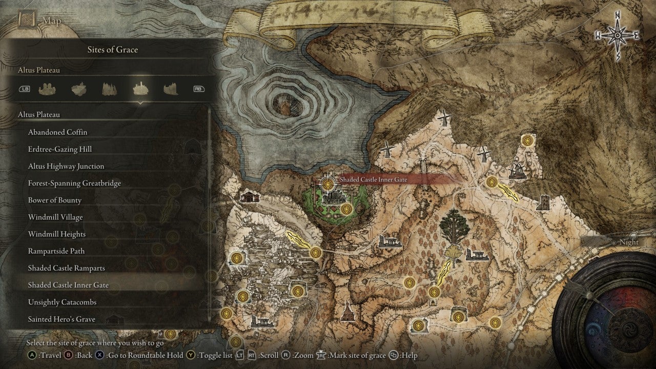 Shaded Castle Inner Gate Grace in Elden Ring