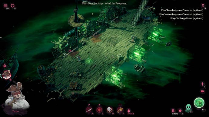 The tutorial hub for Teresa in Shadow Gambit: The Cursed Crew