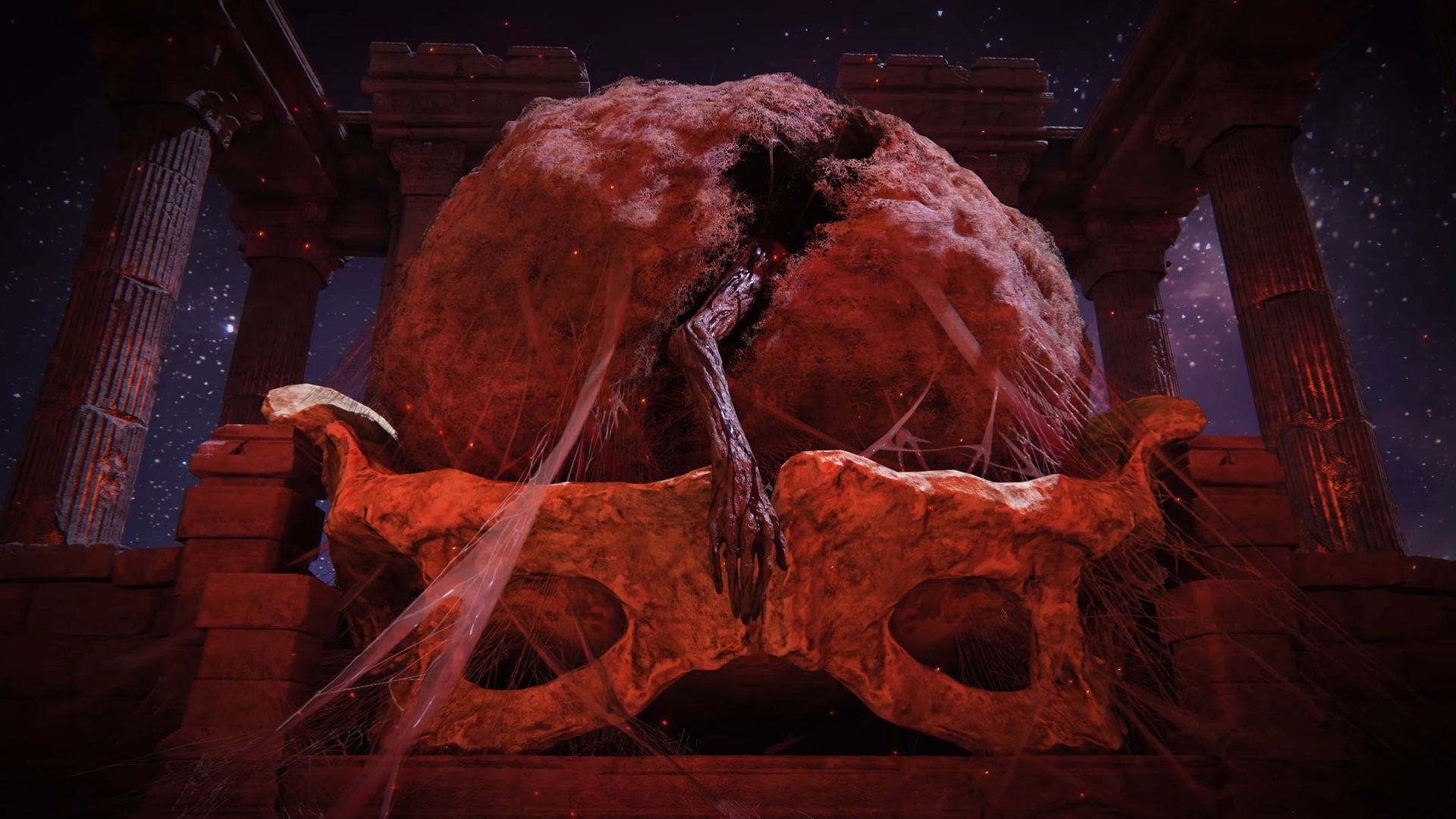 Miquella&rsquo;s big gooey blood egg in the Eternal Palace