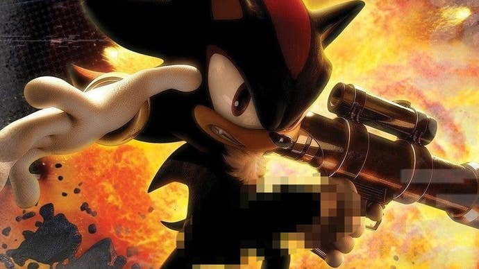 Custom shadow the hedgehog image with pixelation