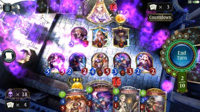 Screenshot of collectible card game Shadowverse