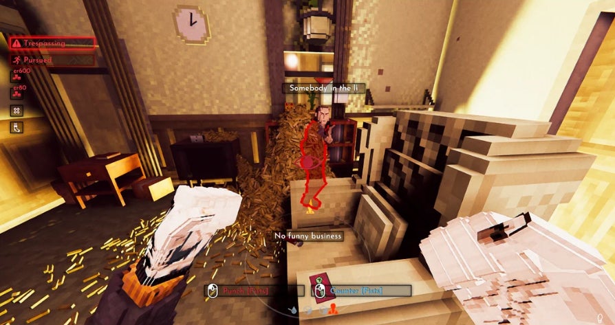 A pile of ammo casings in Shadows Of Doubt thanks to a bug that causes snipers to miss - 1