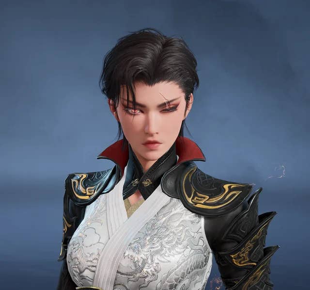 Shayoi Wei in Naraka Bladepoint, with one eye scarred close.