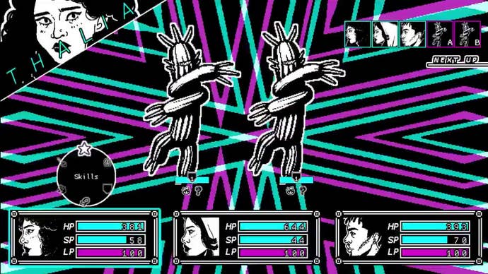 A colourful battle in She Dreams Elsewhere.