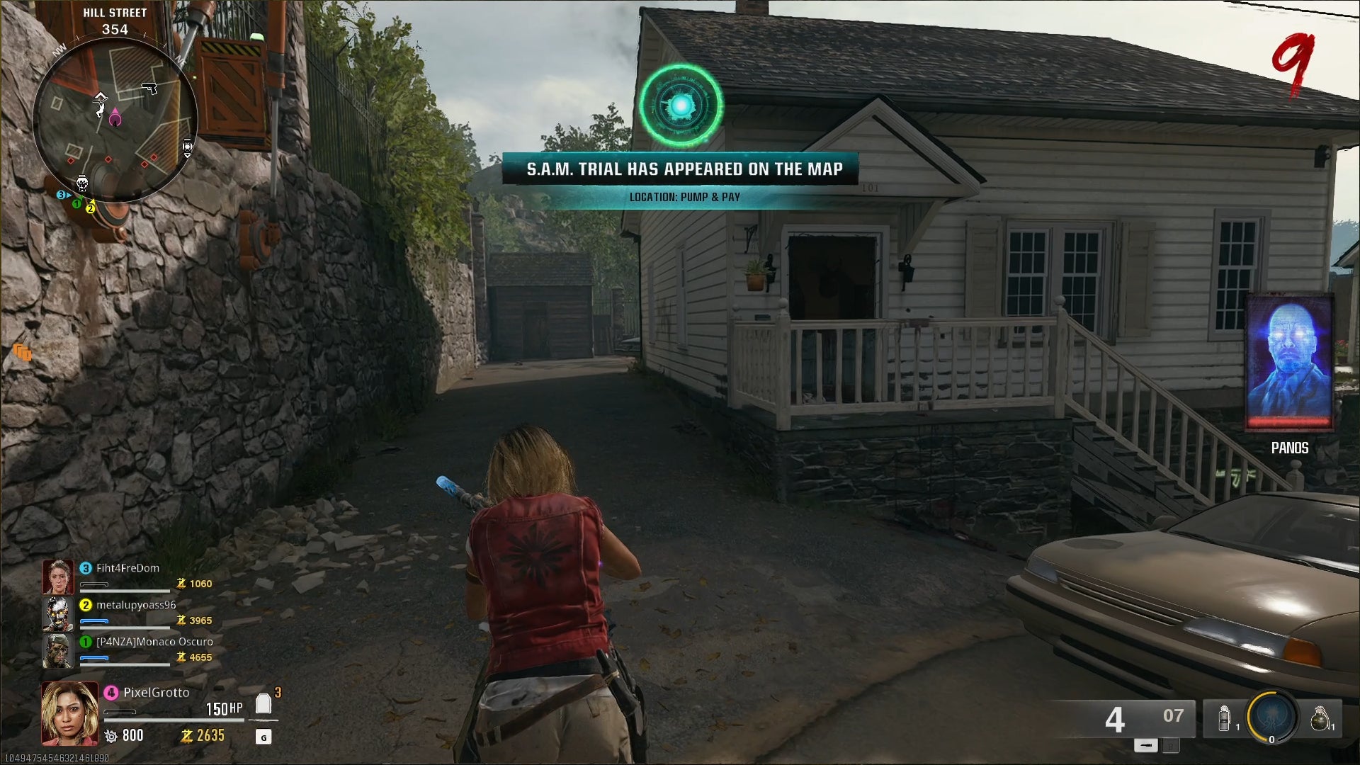 Exploring the map of Liberty Falls in Black Ops 6 Zombies. The toolshed is down an alley in the distance. - 8