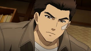 A screenshot of Shenmue The Animation showing a close-up of protagonist Ryo.
