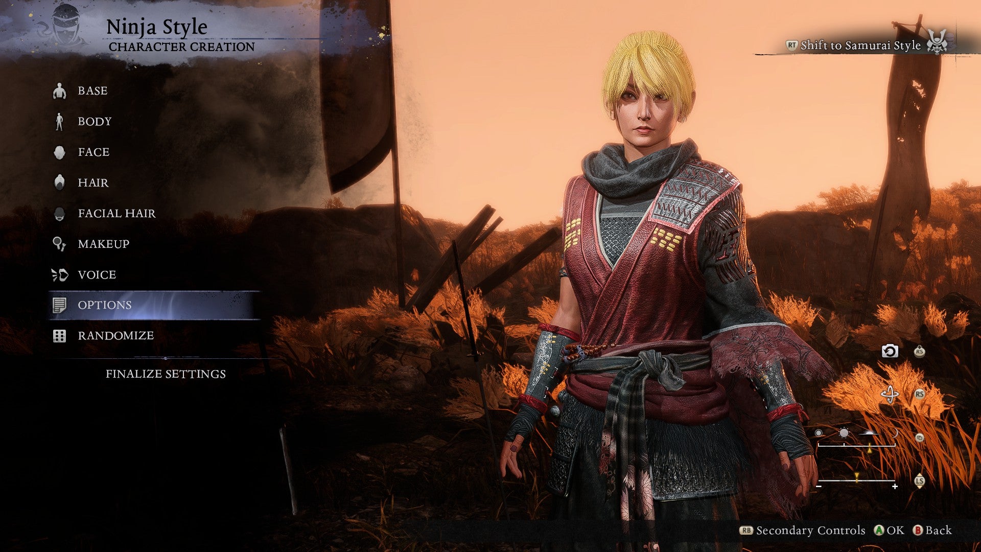 A character in Nioh 3's character creator who looks like Sheik from The Legend of Zelda. - 14