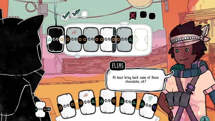 The player talks to Elias in Signs Of The Sojourner