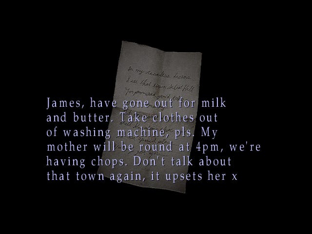A letter against a black background reads \