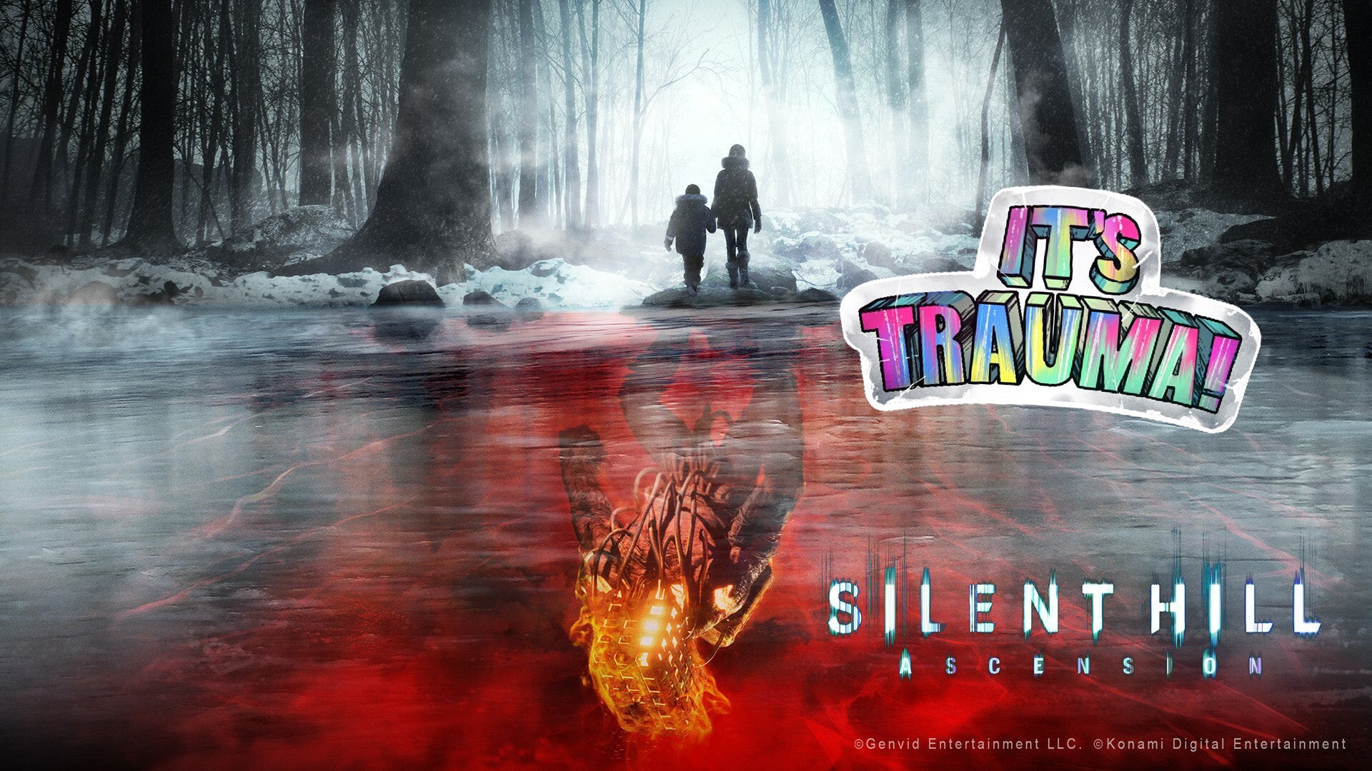 Silent Hill Ascension&rsquo;s &ldquo;It&rsquo;s trauma!&rdquo; emote on the game&rsquo;s key art