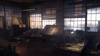 Silent Hill: Ascension concept art of a trashed artist's studio