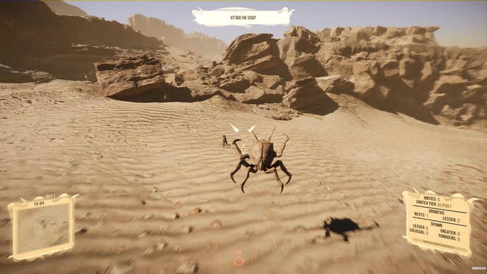 An alien crab jumps at an enemy soldier in Silica.