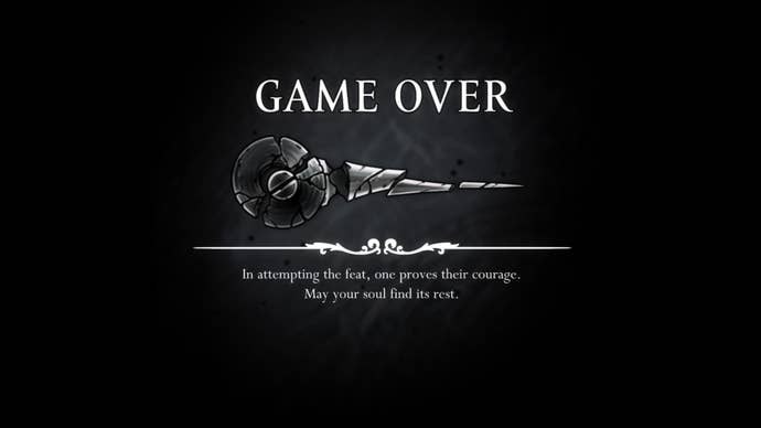 silksong game over screen