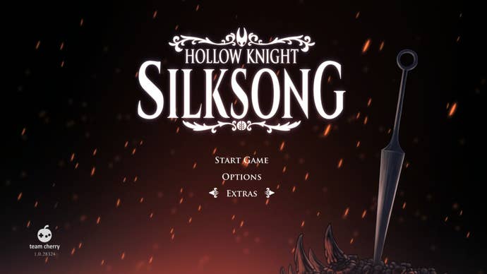 silksong main menu extras option highlighted