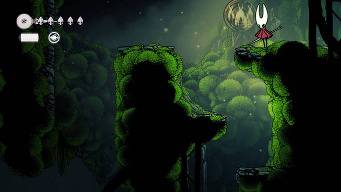 silksong moss home drop path to elevator