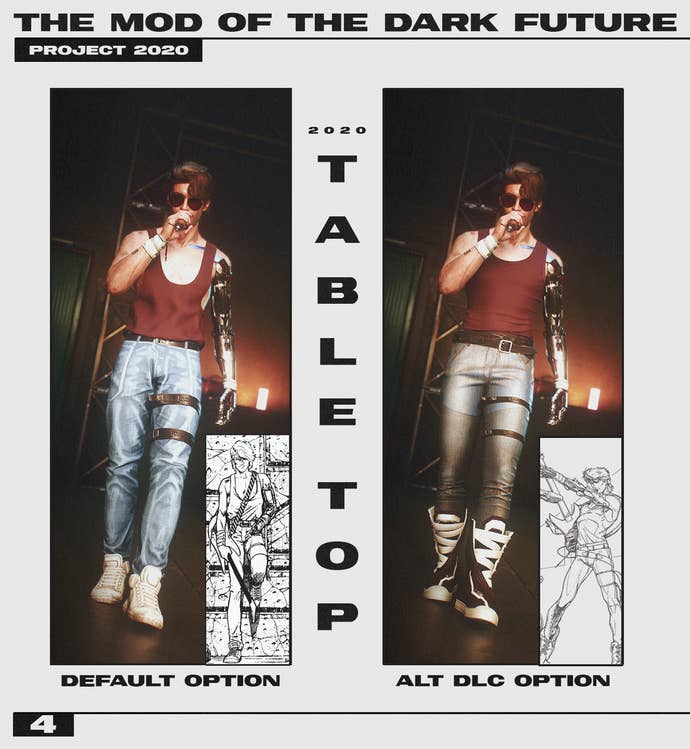 Johnny Silverhand tabletop mod appearance