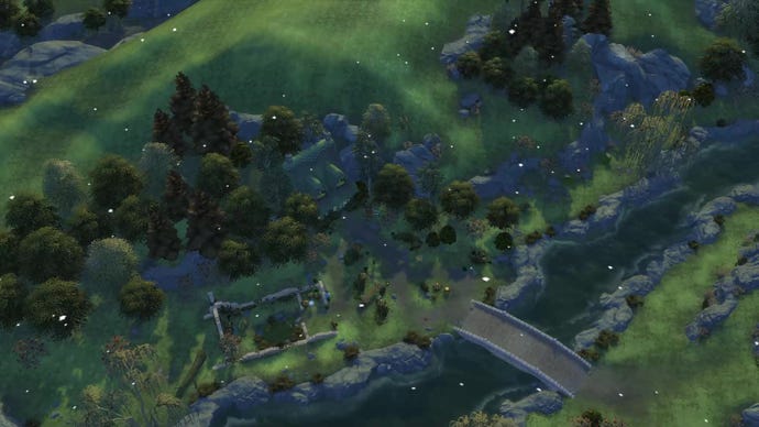 A cottage situated in idyllic woodland.