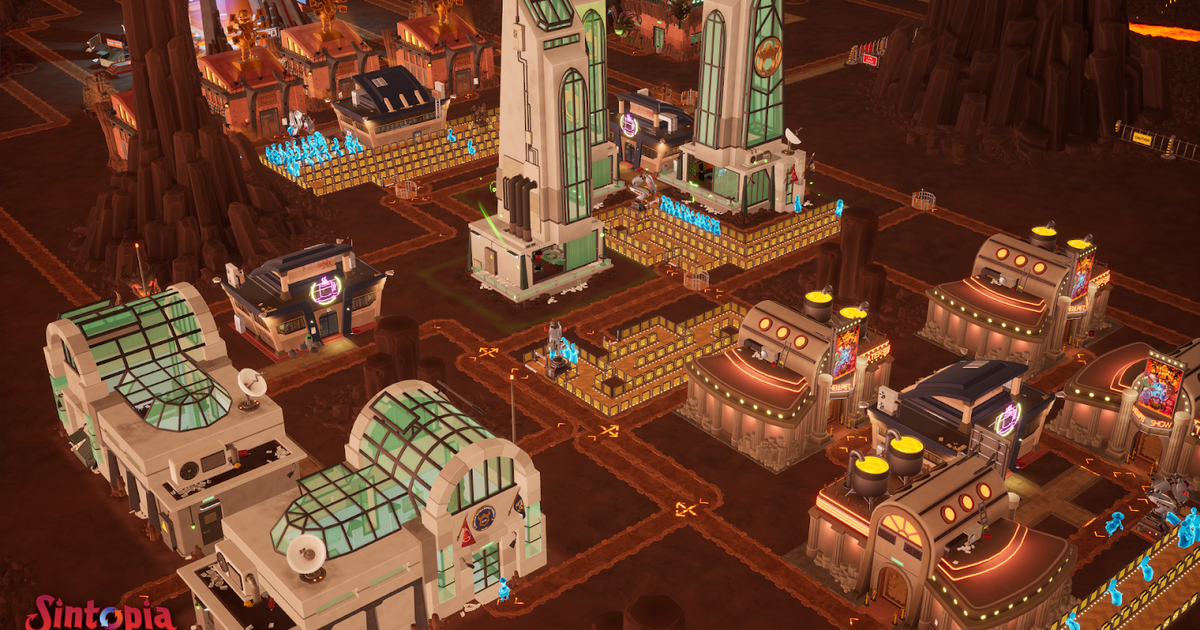 Tycoon god game Sintopia is Black & White above, Dungeon Keeper below, and it's releasing in April