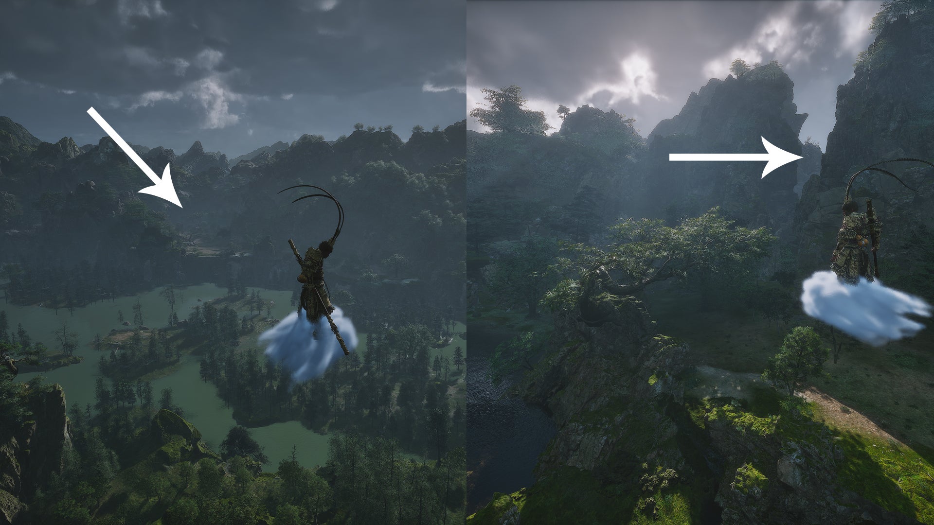 The path to the Skandha of Consciousness location in Black Myth Wukong. - 7