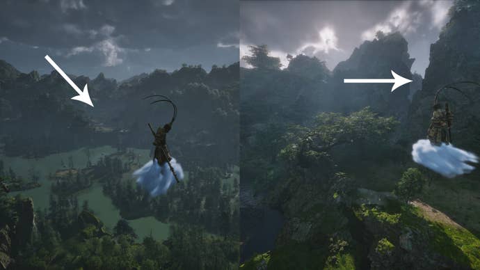 The path to the Skandha of Consciousness location in Black Myth Wukong.