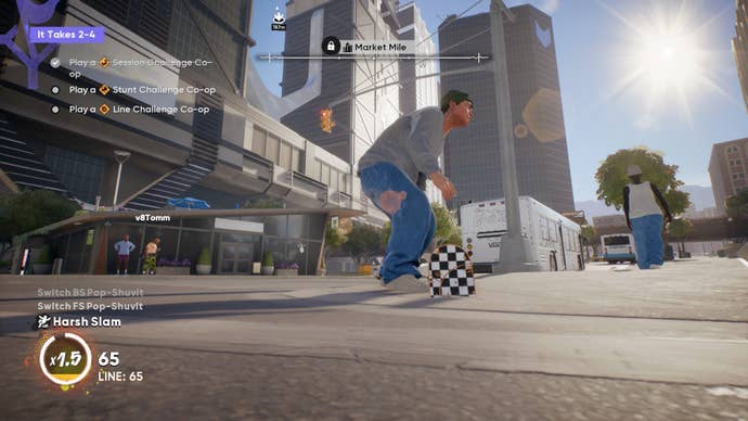 Skate screenshot showing you skating