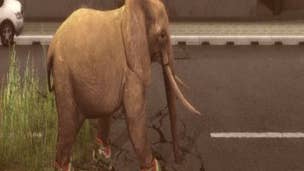 Elephants in Tokyo Jungle can wear roller skates