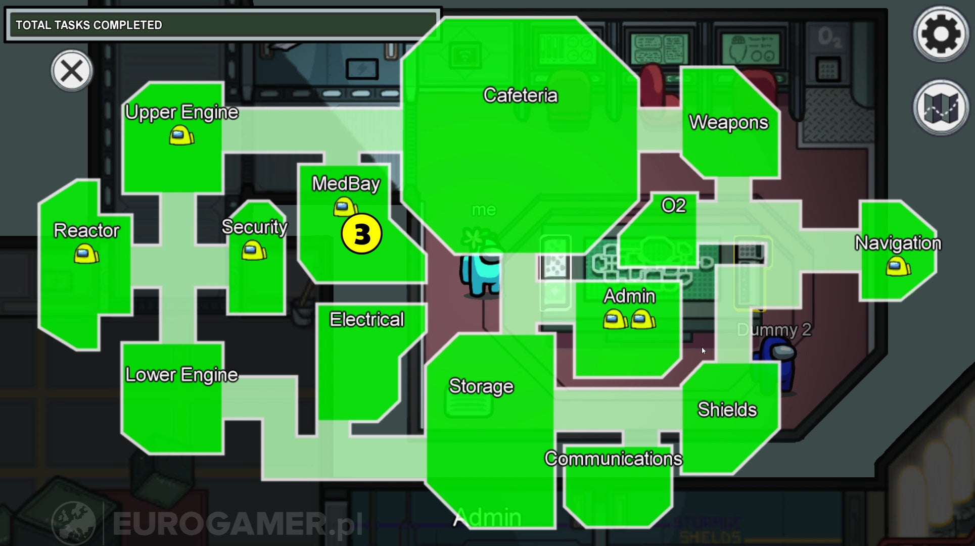 Among Us Mapa The Skeld Najwa Niejsze Pomieszczenia I Wskaz Wki Skeld2