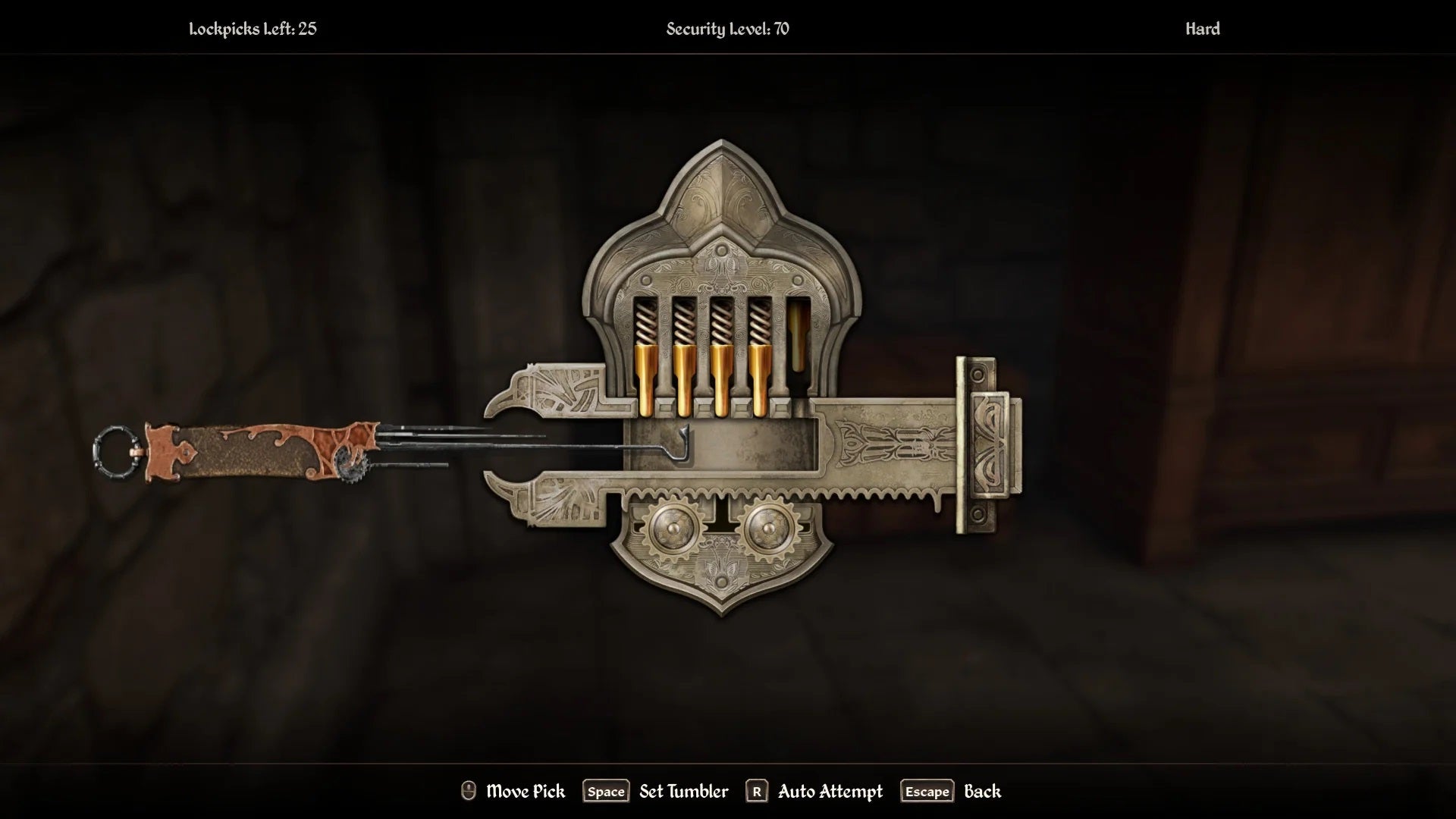 Using the Skeleton Key during the lockpicking minigame in The Elder Scrolls IV: Oblivion Remastered. - 4