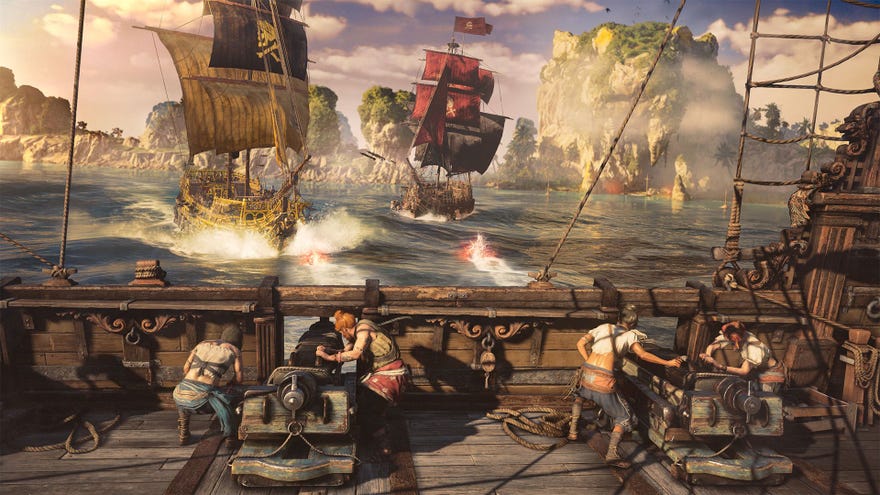 Cannonfire in action in Skull And Bones.