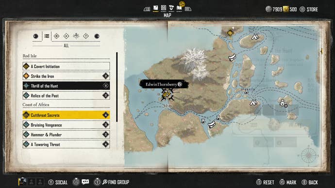 A list of contracts in Skull And Bones.