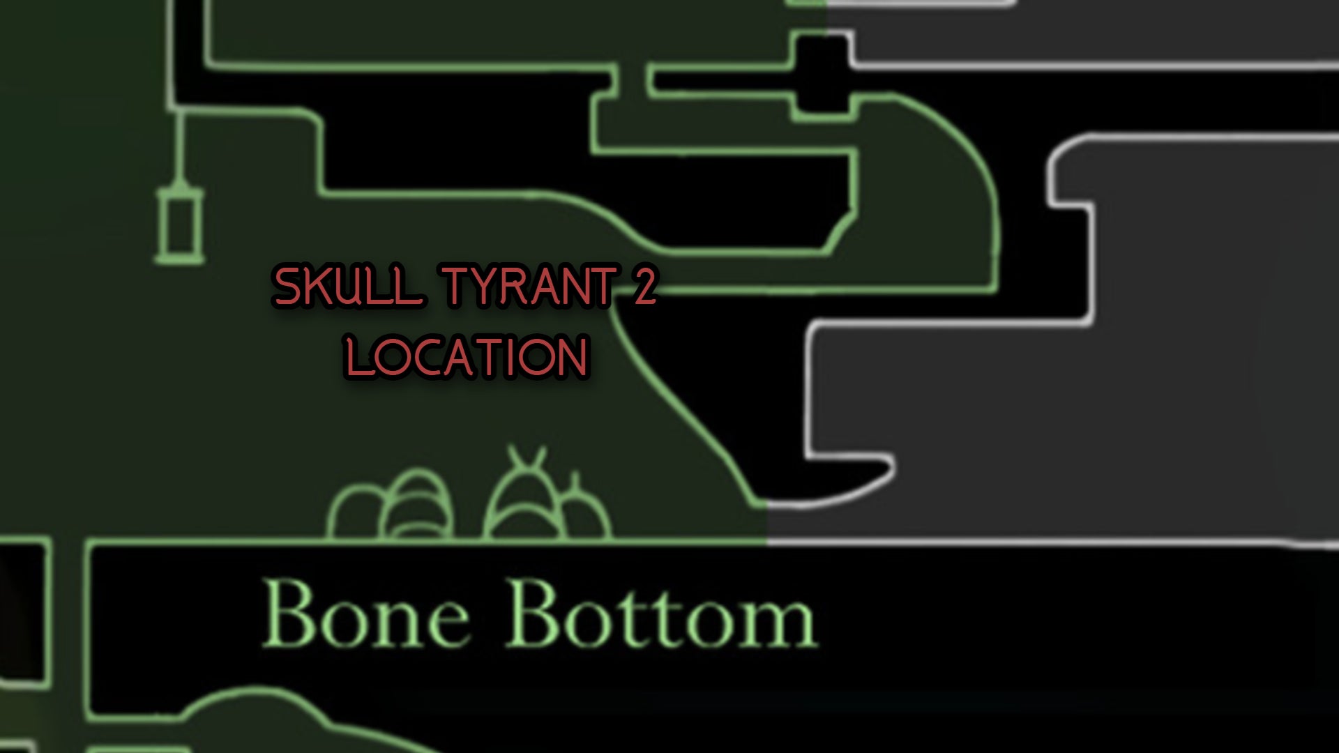 A map showing the location of the Skull Tyrant 2 boss in Hollow Knight: Silksong. - 19