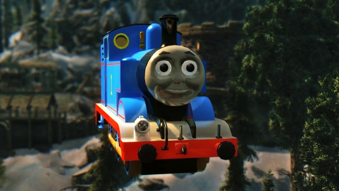 Twórca słynnego moda z Tomkiem Lokomotywą w Skyrim najwyraźniej znalazł się na celowniku właścicieli praw do postaci