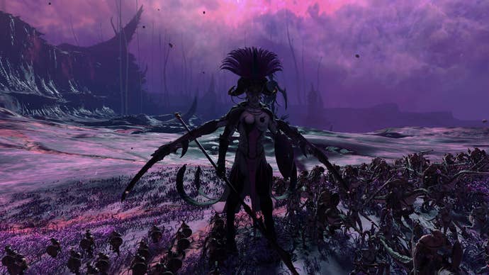 An exalted Keeper of Secrets from Total War: Warhammer III.