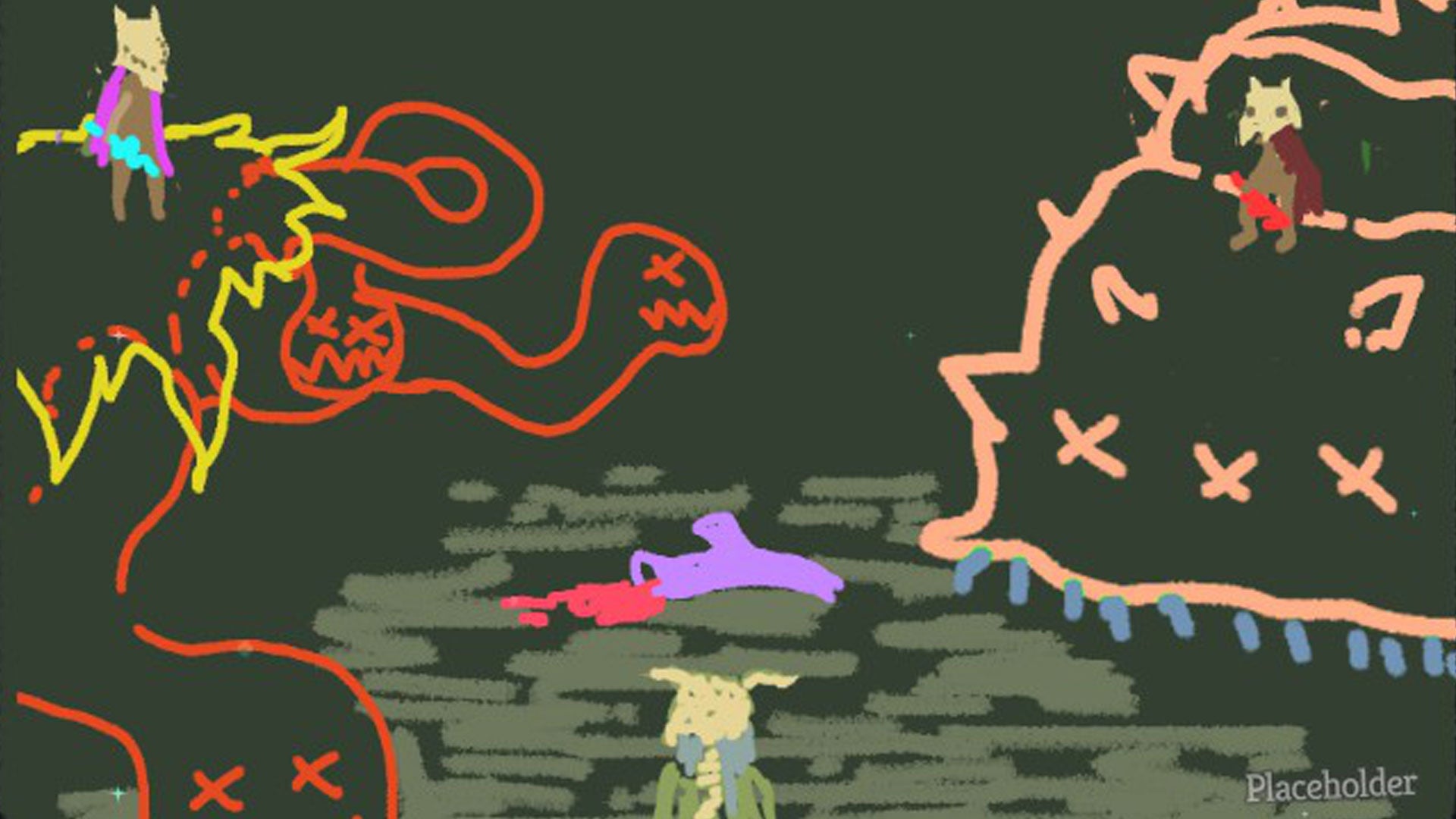 A piece of placeholder art in Slay The Spire 2