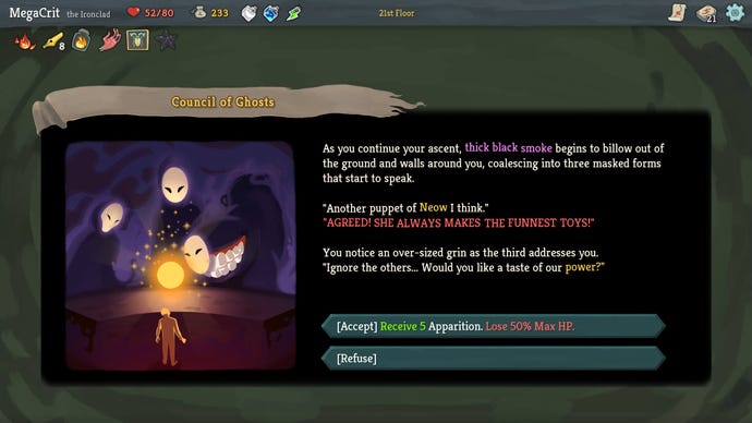 A story event in Slay The Spire
