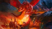 An iconic red dragon as painted by Jeff Easley