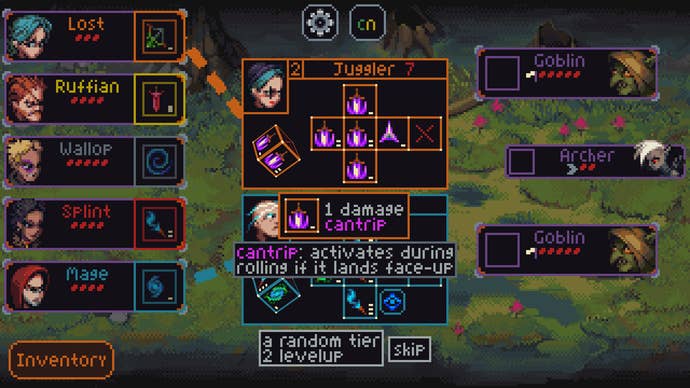 Dicey action in a Slice & Dice screenshot.