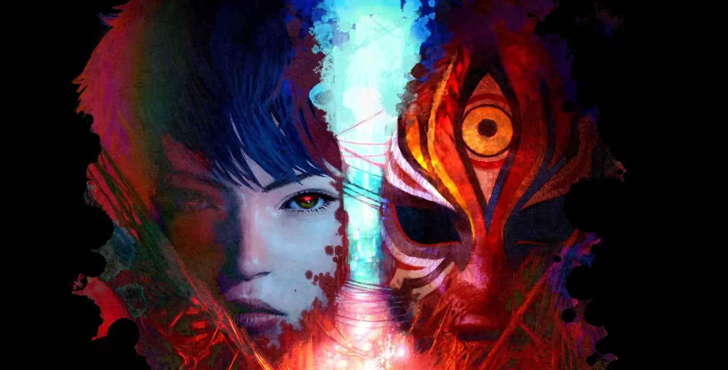 A collage of evil-looking faces in a piece of art for Slitterhead - 1