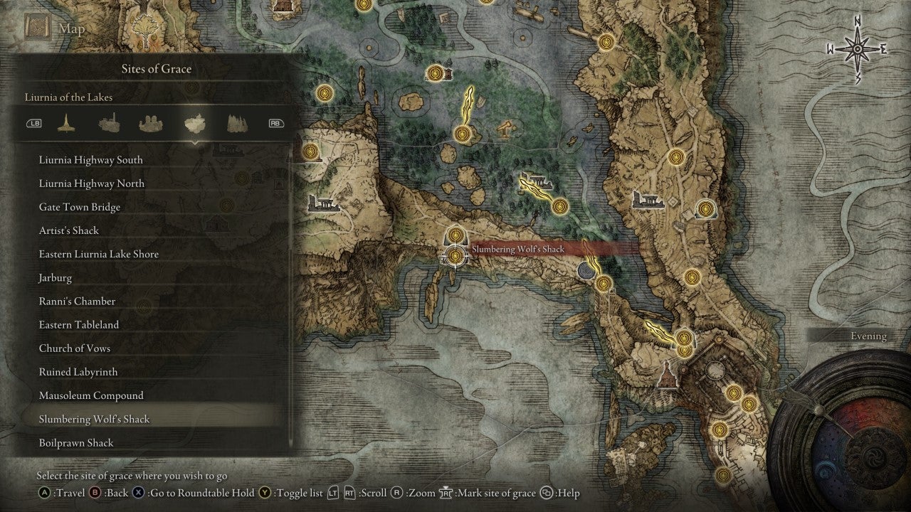 Slumbering Wolf&rsquo;s Shack Grace in Elden Ring