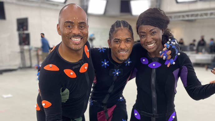 Natasha Ofili with her Marvel’s Spider-Man 2 co-stars