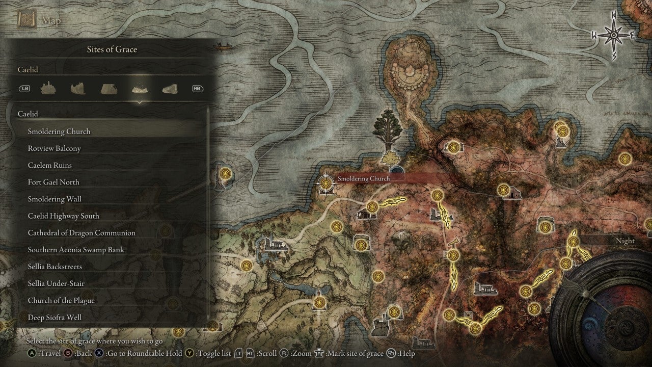 Smoldering Church Grace in Elden Ring