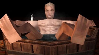 So witzig würde Witcher 3 auf der PS1 aussehen - die Badeszene wird zur Pixelparty!