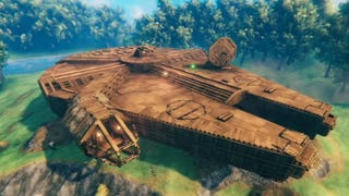 Star Wars w Valheim - gracz zbudował Sokoła Millennium z drewna